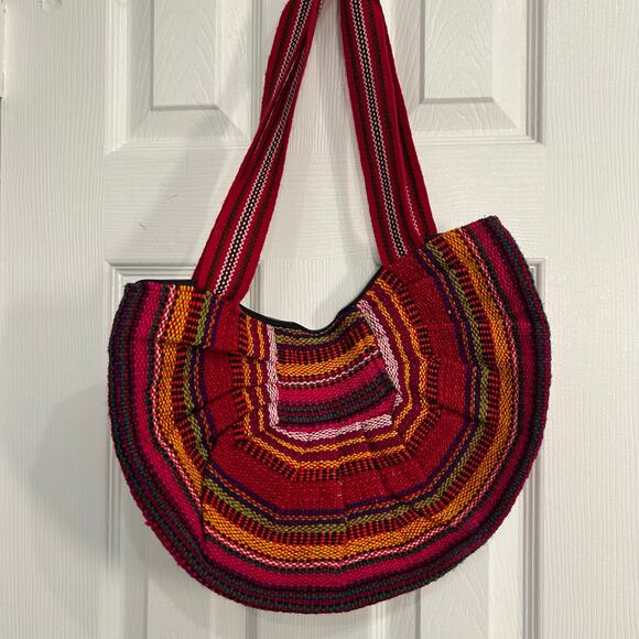🌈 Handwoven Boho Woven Shoulder Bag / Tote hippy aesthetic
Festival bag - Picture 2 of 3